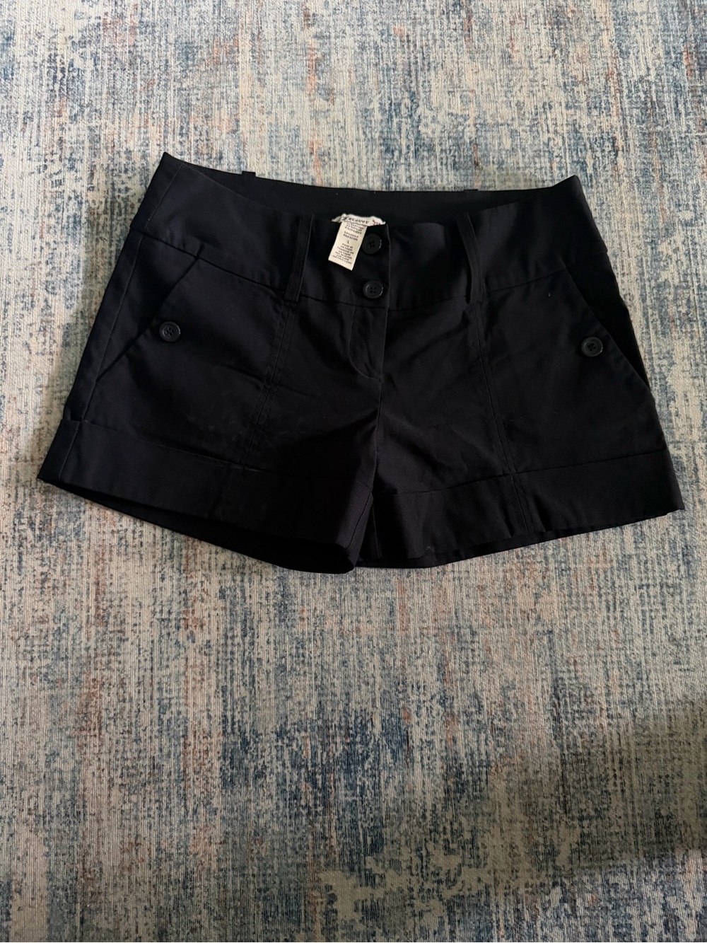 Forever 21 Women's Black High-Waist Button Pocket Shorts